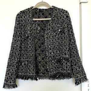 Authentic  Maje tweed jacket like new can be worn for day or night!